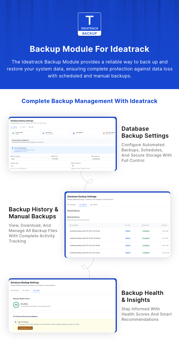 Backup Module Module for Ideatrack