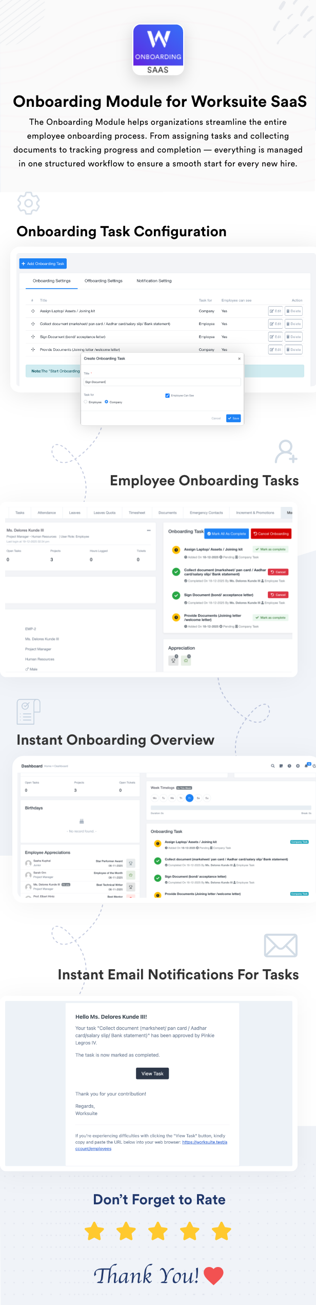 Onboarding Module for Worksuite SAAS