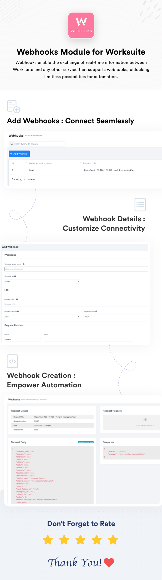 Webhooks Module for Worksuite CRM - 1
