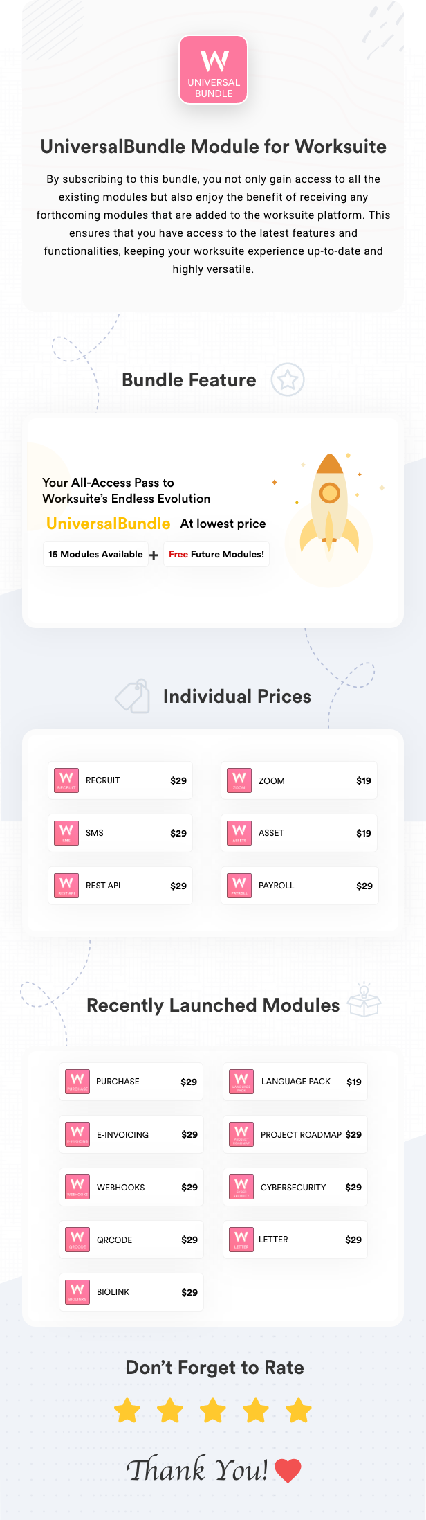 Universal Modules Bundle for Worksuite CRM - 2